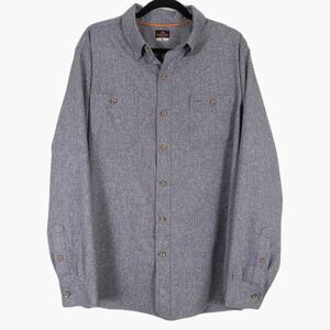 Ridgecut Toughwear Shirt Mens XL Gray Button Up Work Outdoor Utility